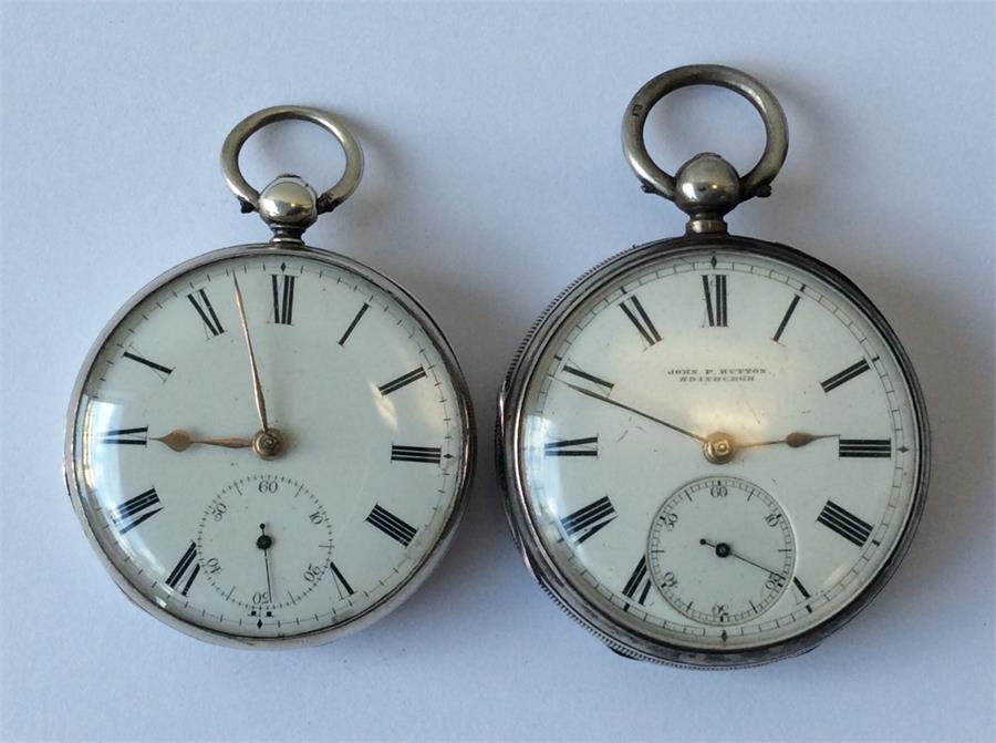 A gent's English lever pocket watch with white ena