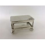 A Continental hinged top dressing table box decora