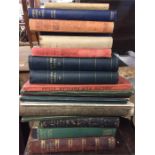 A selection of large old books to include Boys Own Paper etc. Est. £30 - £40.