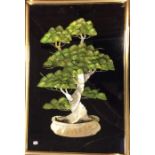 A framed and glazed picture of a Bonsai constructe