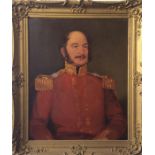 WILLIAM BARRETT JNR: A large gilt framed portrait