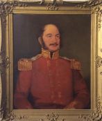 WILLIAM BARRETT JNR: A large gilt framed portrait