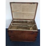 A good quality plate chest with fitted interior an