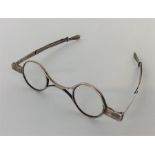 A pair of unusual Georgian silver spectacles. Appr