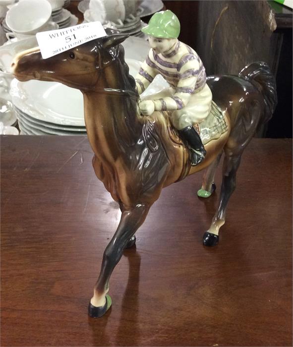 A Beswick figure of a racehorse.