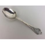 An unusual Continental silver bottom marked spoon