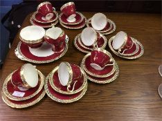 A decorative Aynsley gilt tea service.