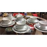 An attractive decorated part tea service.