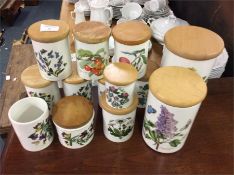 A large collection of Portmeirion storage containe