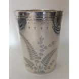 A good quality Victorian silver tapering goblet de