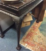 A Chippendale style card table.