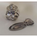 A novelty Continental silver pepperette in the for