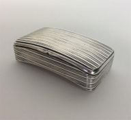 A good quality Georgian silver reeded snuff box wi