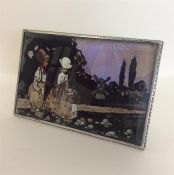 A good rectangular silver mounted and butterfly wi