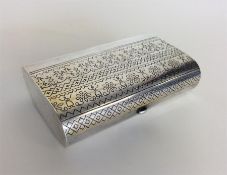 A stylish large Russian cheroot case with flush fi