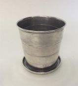 An unusual tapering travelling beaker. 925 standar