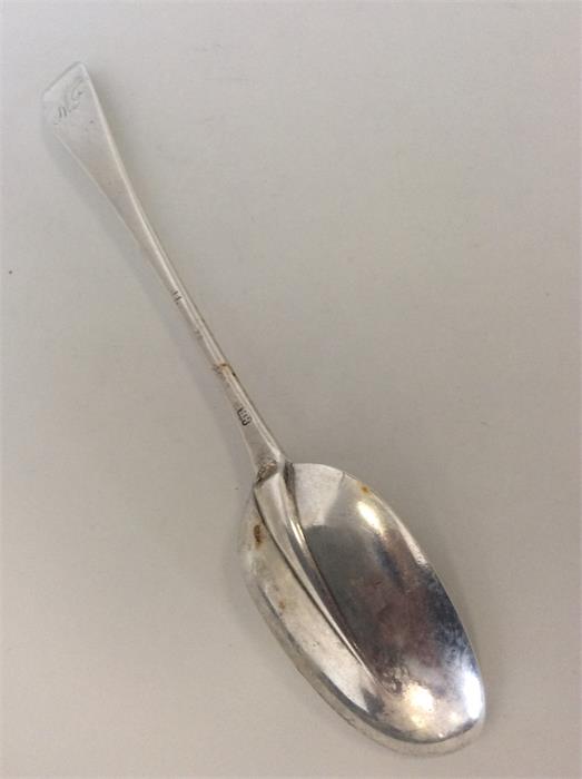 An early Georgian silver rat tail spoon. Punched " - Image 2 of 2