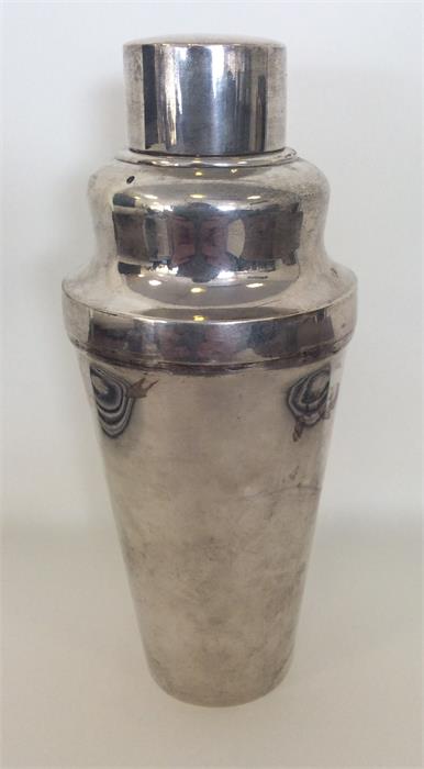 A large Chinese silver cocktail shaker of tapering - Image 2 of 3