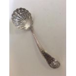 A good quality Edwardian silver sifter spoon decor