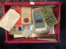 A box containing old maps, prints etc.