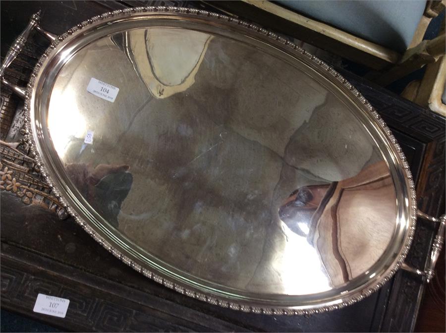 A large plated gallery tray.