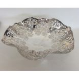 A good quality Edwardian sweet dish pierced with f