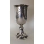 A small Edwardian engraved silver goblet. Birmingh