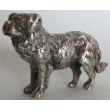 A cast silver model of a Retriever dog. London. By