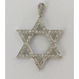 A good quality diamond "Star of David" pendant wit