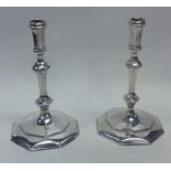 A good pair of Georgian-style silver tapered candl