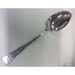 A massive stylish Continental silver basting spoon