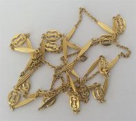 A high carat French fancy link guard chain with le