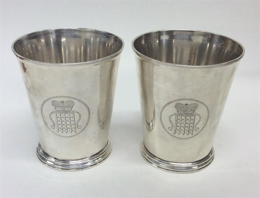 A pair of good quality Victorian silver tapering b