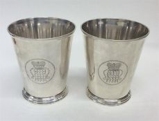 A pair of good quality Victorian silver tapering b