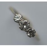 An 18 carat and platinum diamond-mounted single st