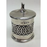 A good quality silver string box with pierced side