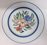 A Russian porcelain dessert plate painted in brigh