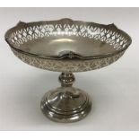 An Edwardian small sweet dish with pierced border.