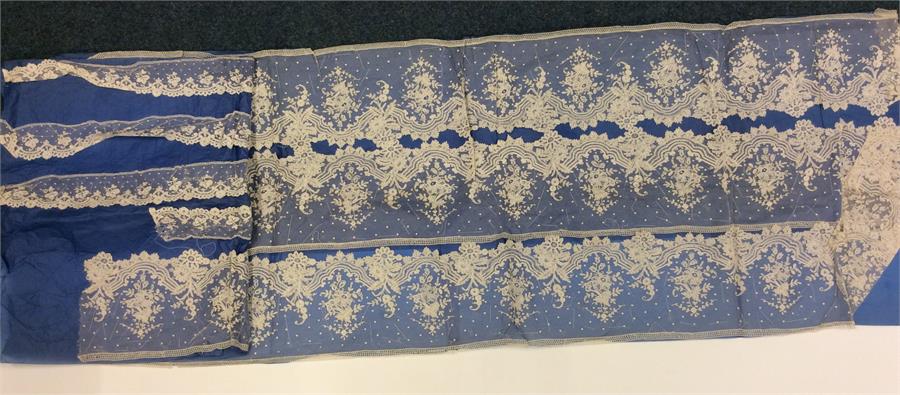 A box containing good lace placemats etc. Est. £30 - Image 2 of 2