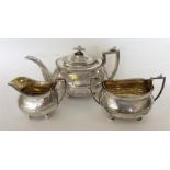 EXETER: A good quality silver Georgian three piece