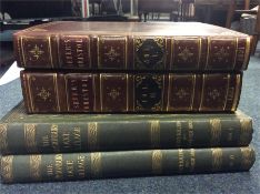 A good pair of "Seyer's Bristol" leather bound books together with another pair. Est. £20 - £30.