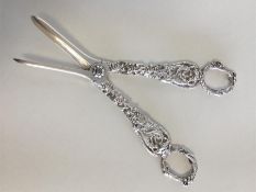 A good pair of silver grape scissors with cast han