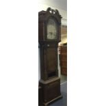 An oak North Yorkshire Grandfather clock with pain