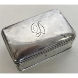 A small silver rectangular ring box. Birmingham 19