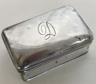 A small silver rectangular ring box. Birmingham 19