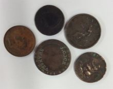 A group of Antique copper coins. Est. £20 - £30.