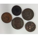 A group of Antique copper coins. Est. £20 - £30.