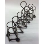 An unusual silver plated telescopic toast rack. Ap