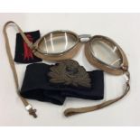 A pair of World War II flying goggles together wit