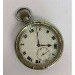 ROLEX: A gent's pocket watch with white enamelled